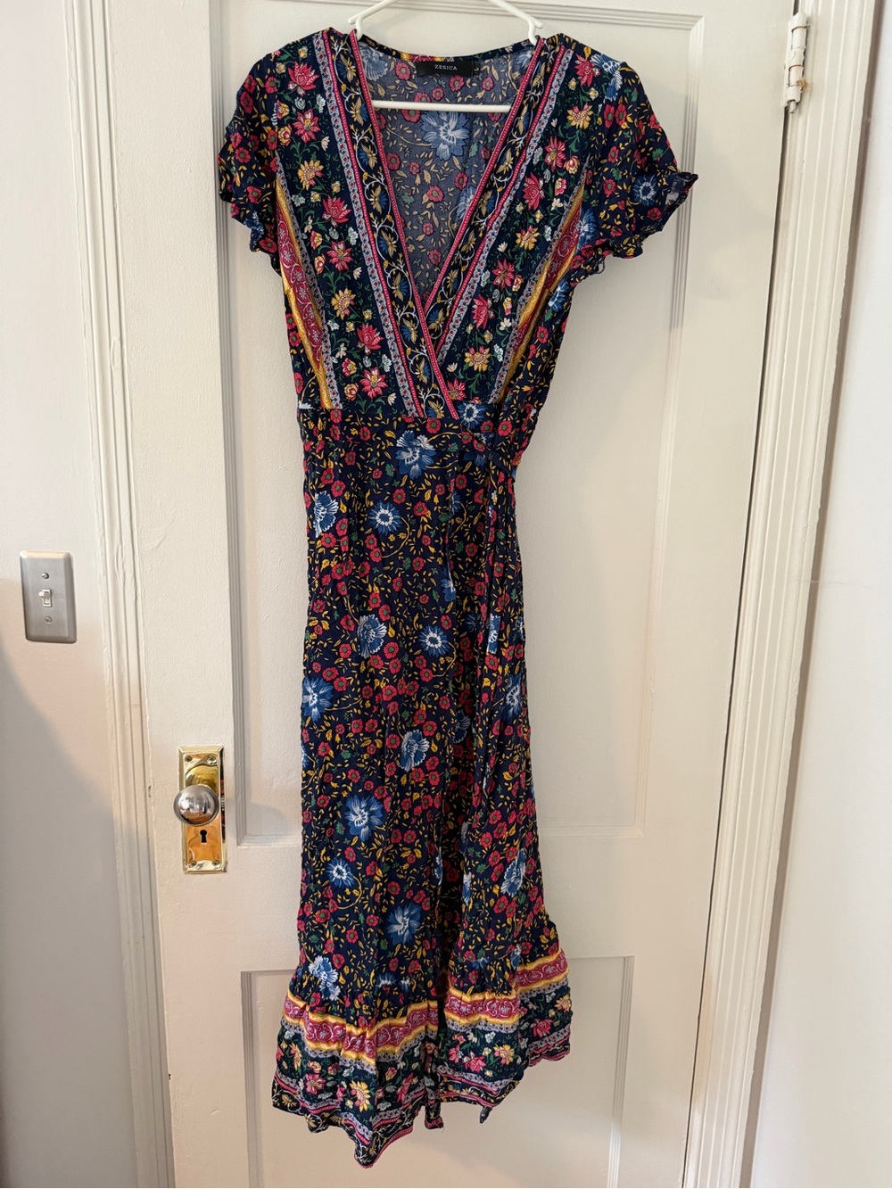 Boho Floral Wrap Maxi Dress